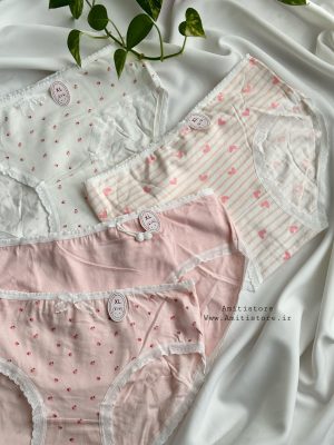 شورت نخی عروسکی توت فرنگی ایکس لارج کد 35