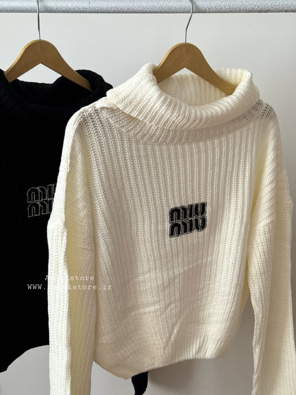 بافت شبرنگ یقه اسکی miumiu کد A4 - تصویر 10
