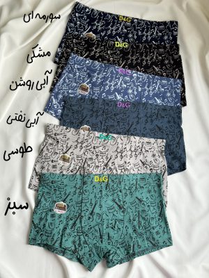 شورت مردانه نیم پا طرح موزیک D&G