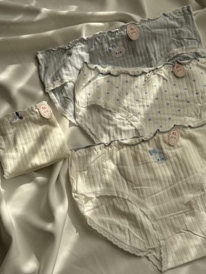 پک شورت نخی عروسکی آبی کمرچین کد 38