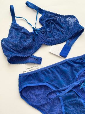 ست سوتین توری دوشورته طرح عنکبوتی کد 1368 11 IMG 5595