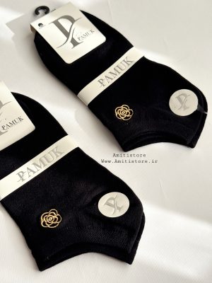 جوراب نخی مچی گل برجسته