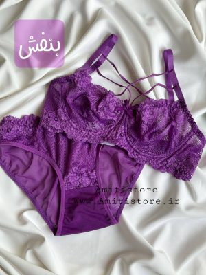 ست سوتین شورت توری هارنس دار کد 110n