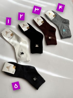 جوراب نخی نیم ساق پاپیون کد 04020086