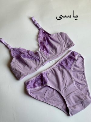 ست سوتین نخی دانتل رنگی کد ۲۰۸۸n